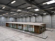 Photographed here at the Galerie Patrick Seguin warehouse, the Croismare school will be at New York’s TEFAF fair, along with nine other Prouvé buildings 