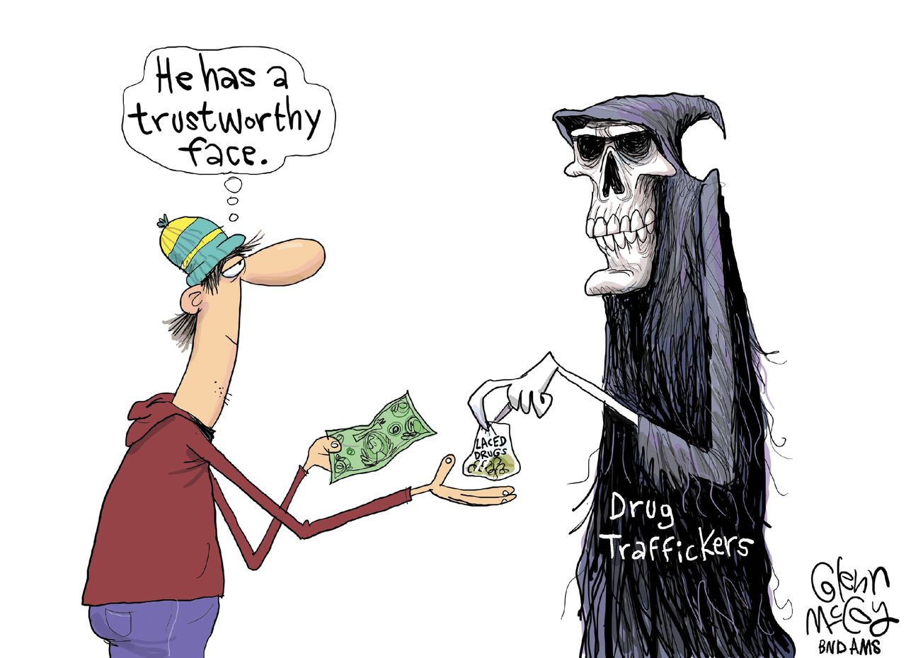 Political cartoon U.S. drug trafficking