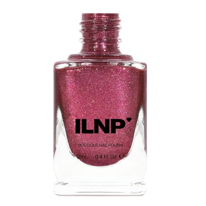 ILNP Velvet Rope Dark Magenta Holographic Metallic Nail Polish