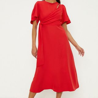 red dress from oasis