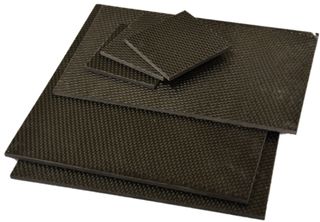 Carbon-fiber-reinforced composite plates, also called carbon-fiber laminates.