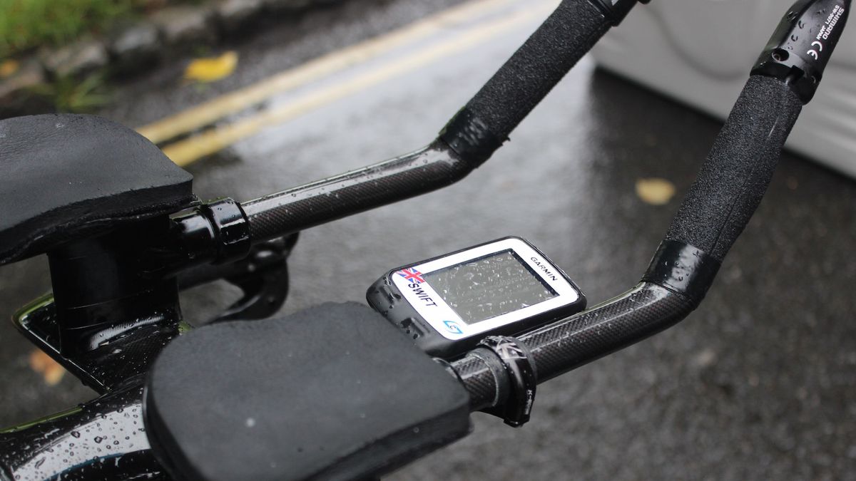 Ben Swift's cockpit in rainy Bristol