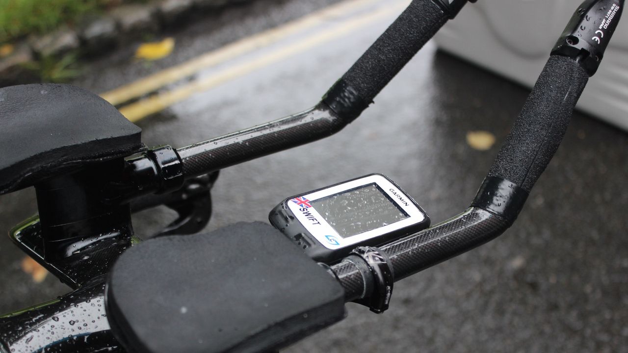 Ben Swift's cockpit in rainy Bristol