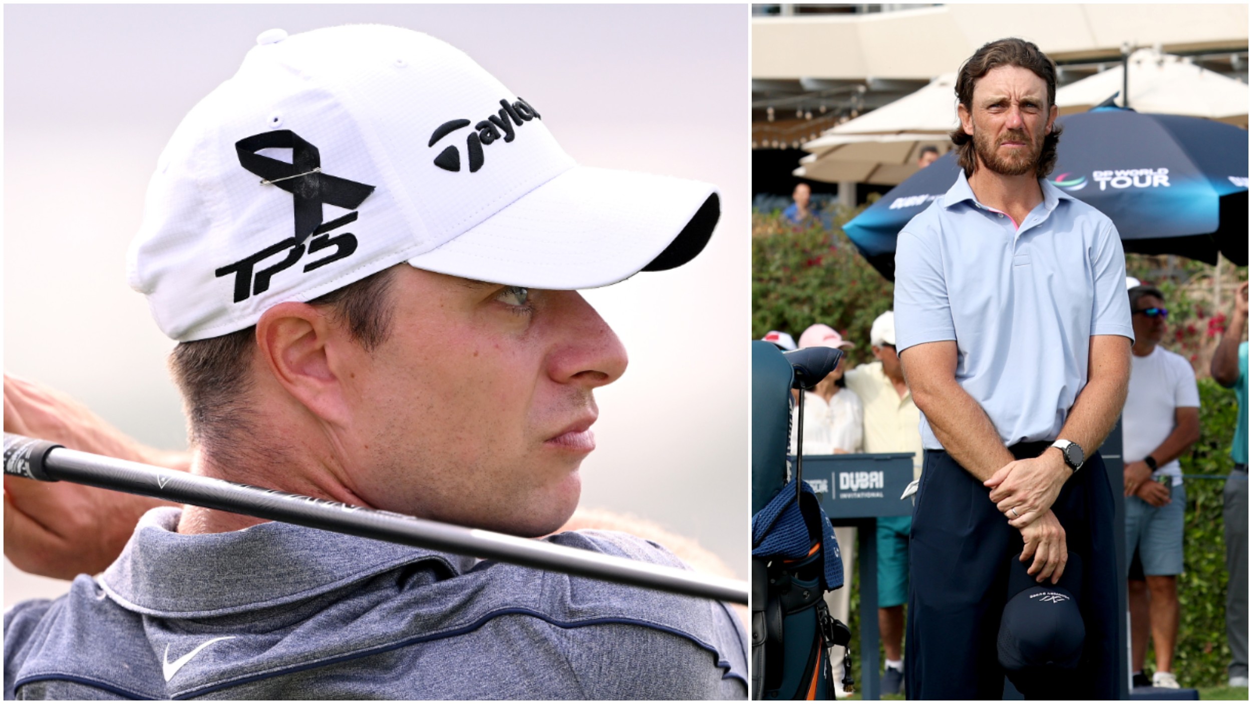 Players pay tribute to the victims of the Crans-Montana fire at the Dubai Invitational