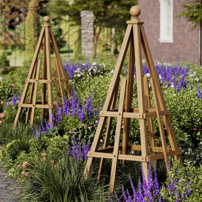Cedar Garden Obelisk Trellis