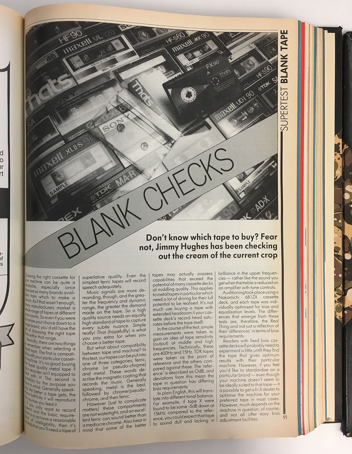 Blank cassette tape supertest - What Hi-Fi?, October 1985