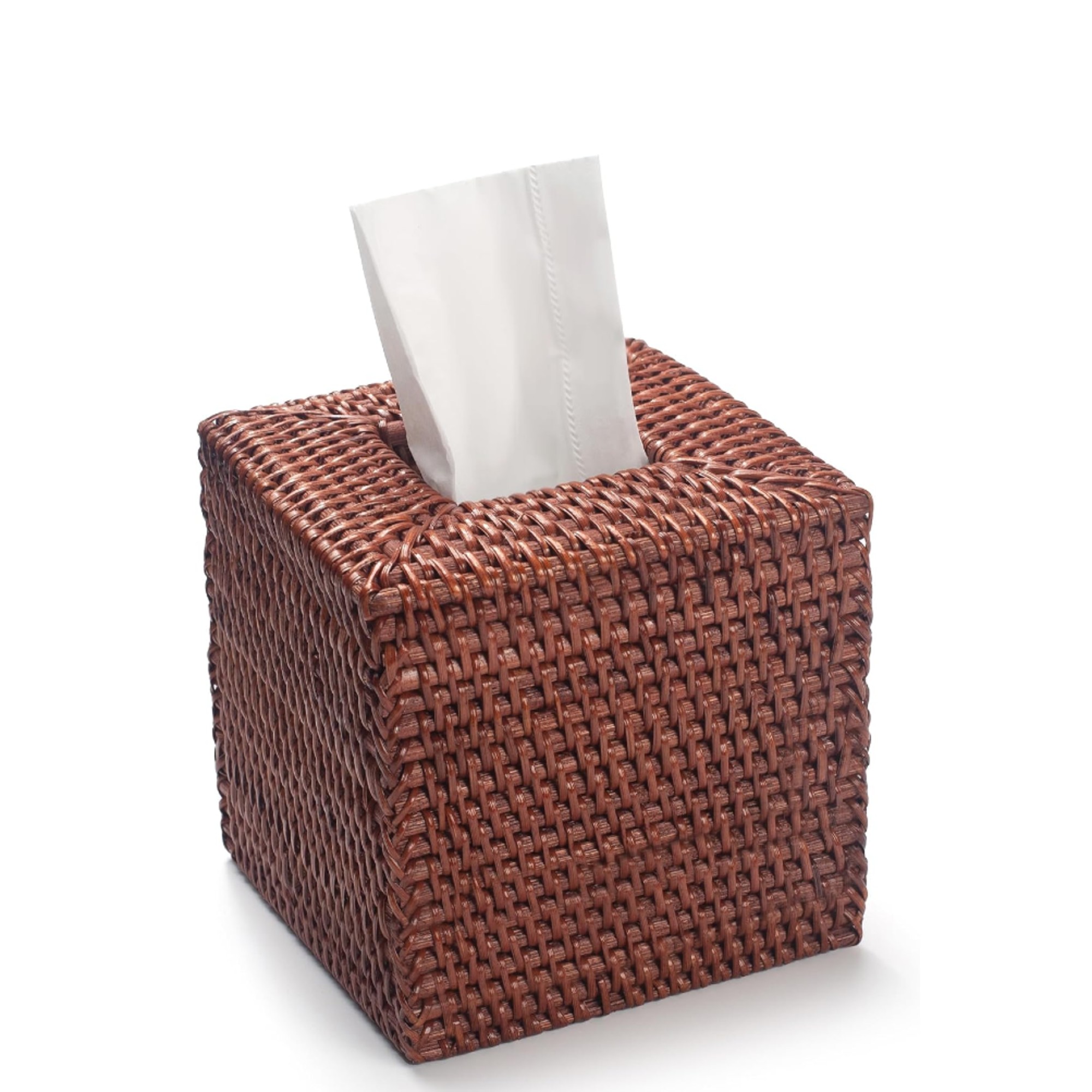 YANGQIHOME Square Rattan Tissue Box Cover
