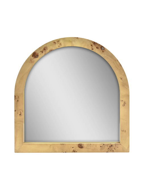 Arched Burlwood Mirror by Drew Barrymore