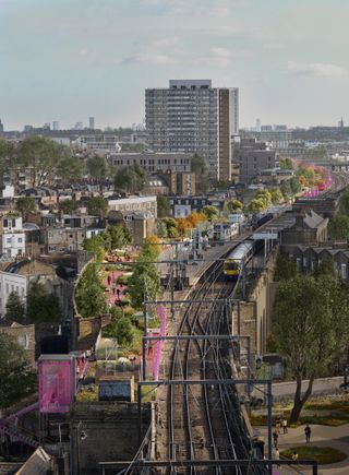 Camden Highline and Green Loop walking tours and exhibition visualization, part of 2022 London Festival of Architecture