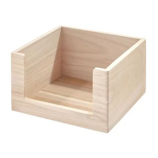 wooden storage bin