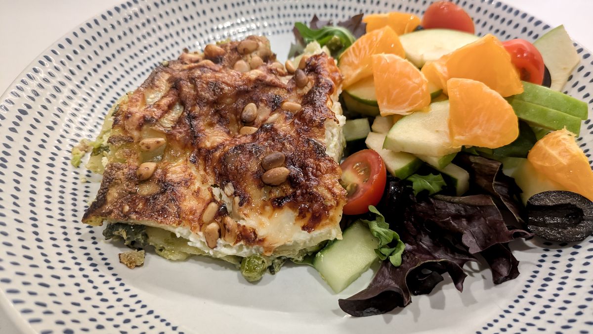 Ninja Crispi Microwave baking lasagna