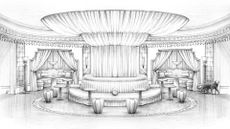 Decorex VIP lounge sketch