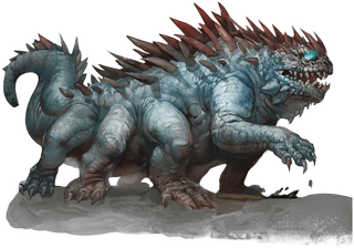 A basilisk from Dungeons & Dragons 5th edition, as featured in the 2014 Monster Manual.