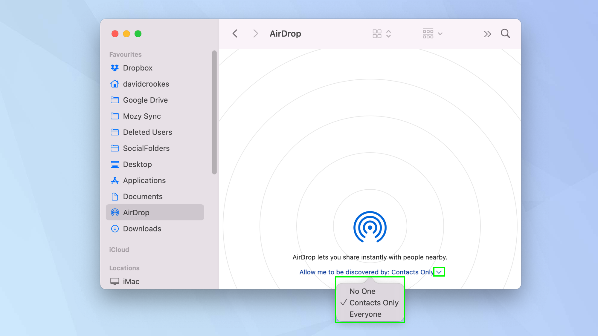 How to airdrop on Mac