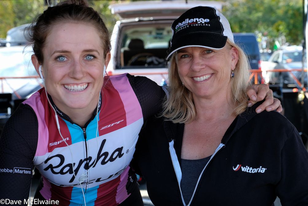 Ellen Noble together with her Mom Sandy in the Aspire tent