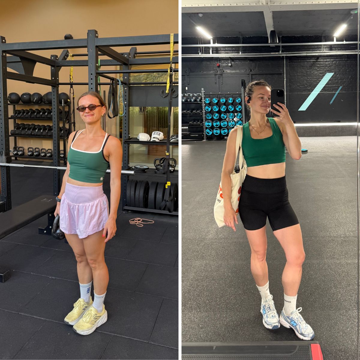 Ally Head wearing Vuori activewear kit in the gym