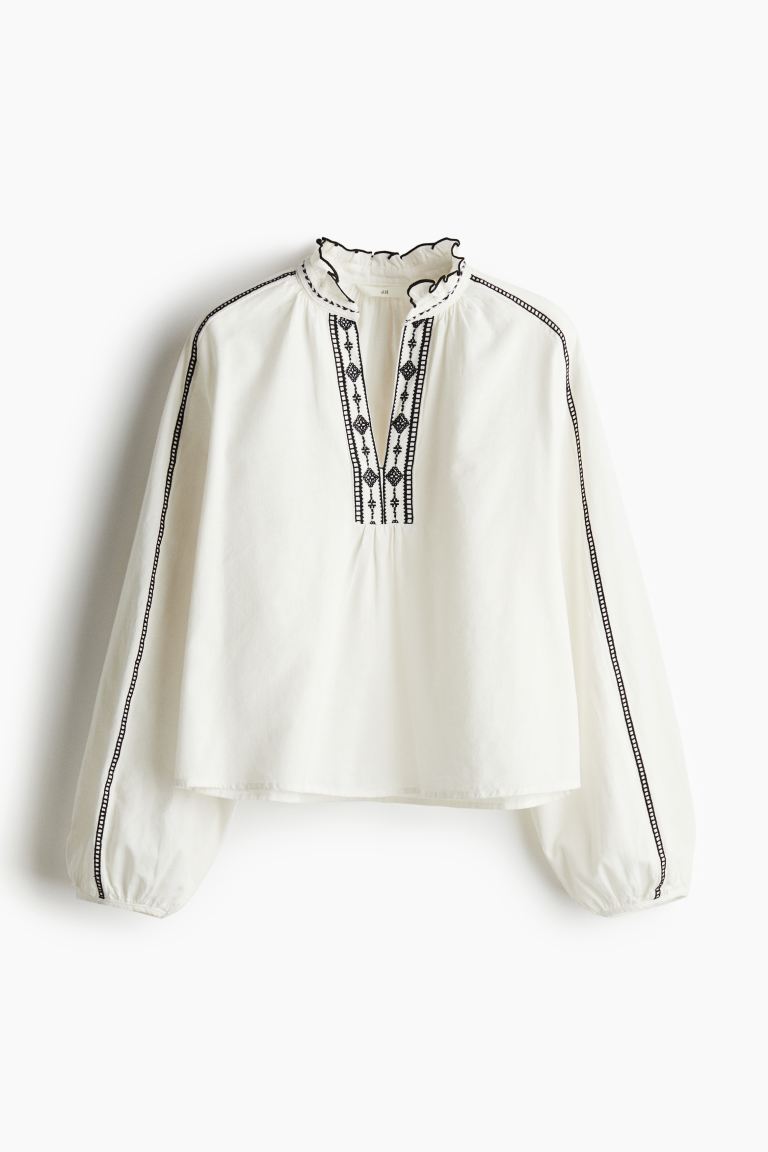 Frill-Collared Blouse