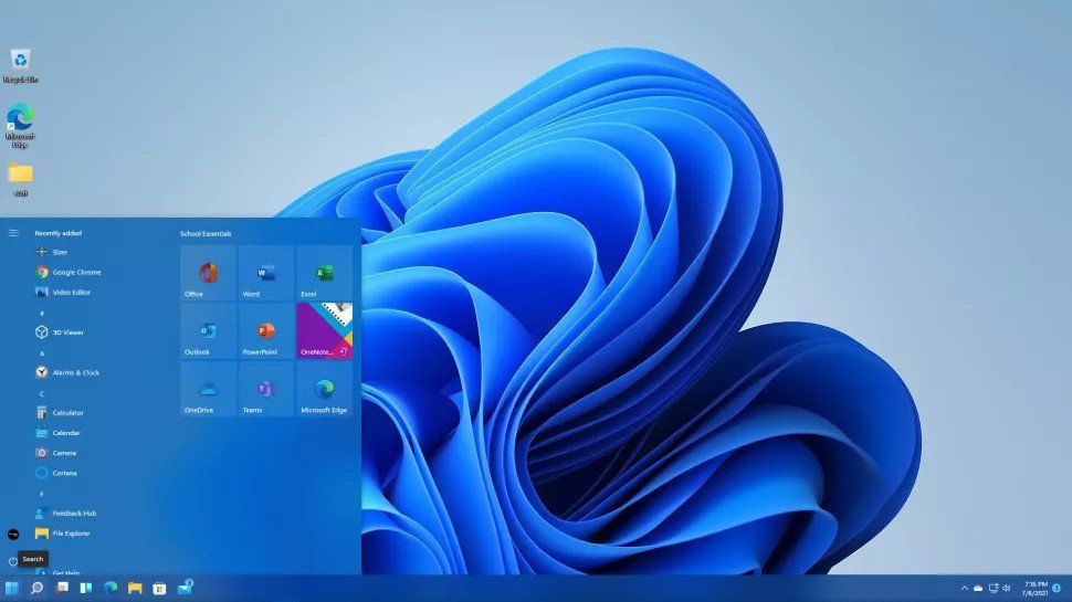 Windows 11 Windows 10 Start Menu