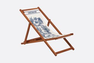 Christian Dior Dioriveria beach chair in navy blue