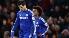 Dejected Chelsea players after the FA Cup match between Chelsea and Bradford 