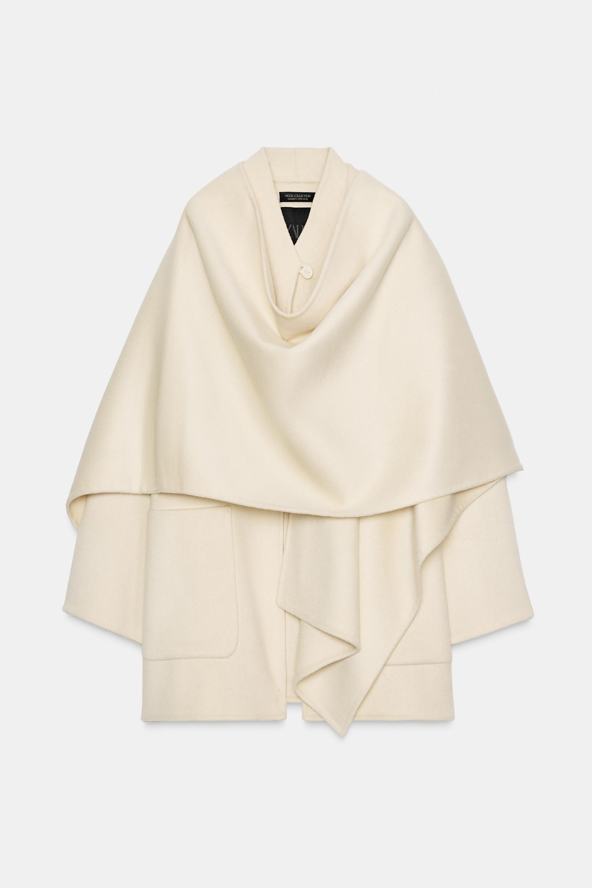 Zw Collection Wool Blend Cape Coat