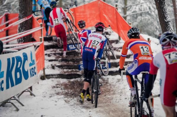 The cold and snow was a common theme in Belgium during ECXC VIII