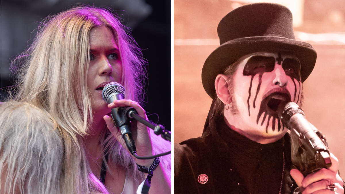 Myrkur and King Diamond onstage in 2022