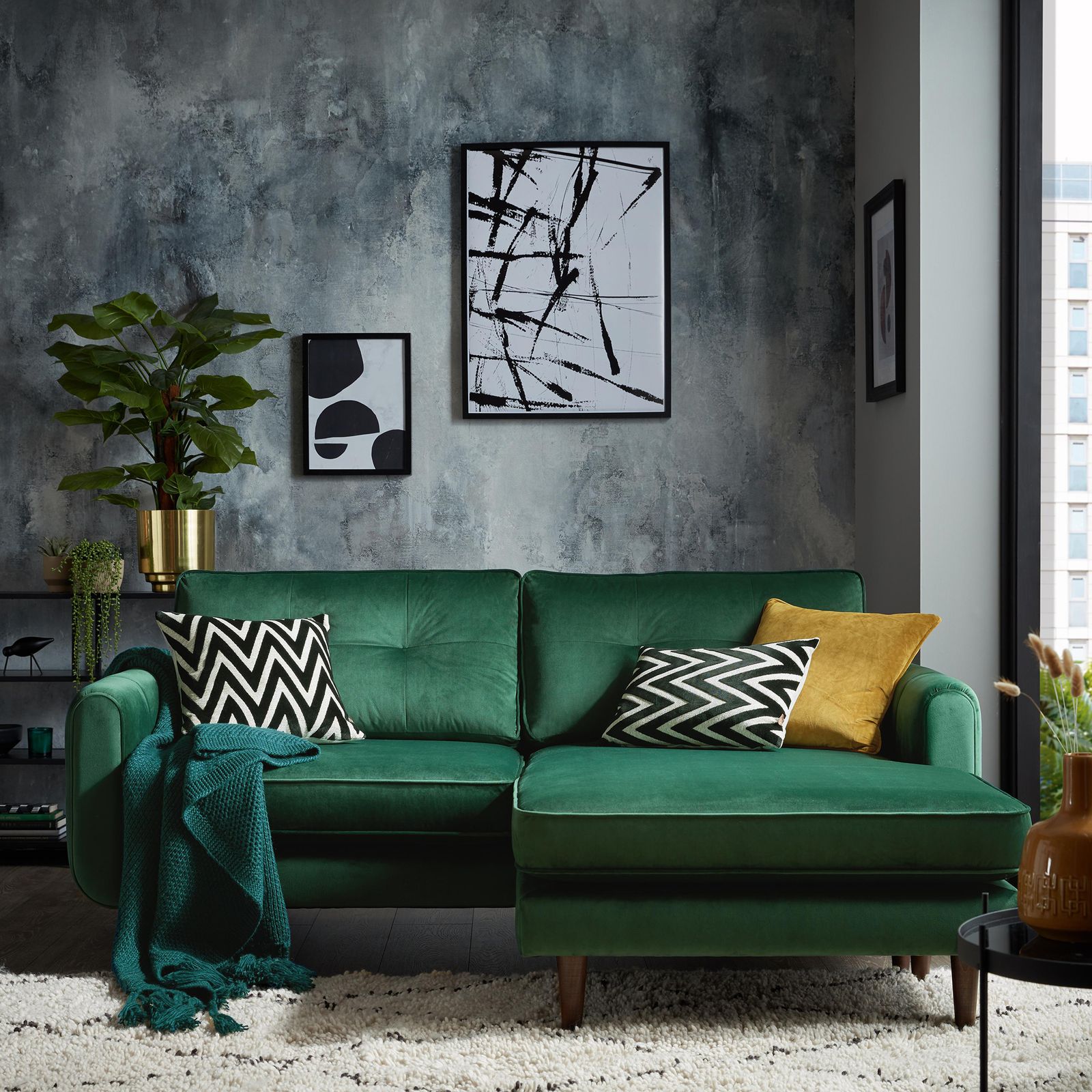 How to style an emerald green sofa in your living room | Ideal Home
