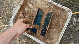 Getting the Honor Magic V6 muddy for a durability test