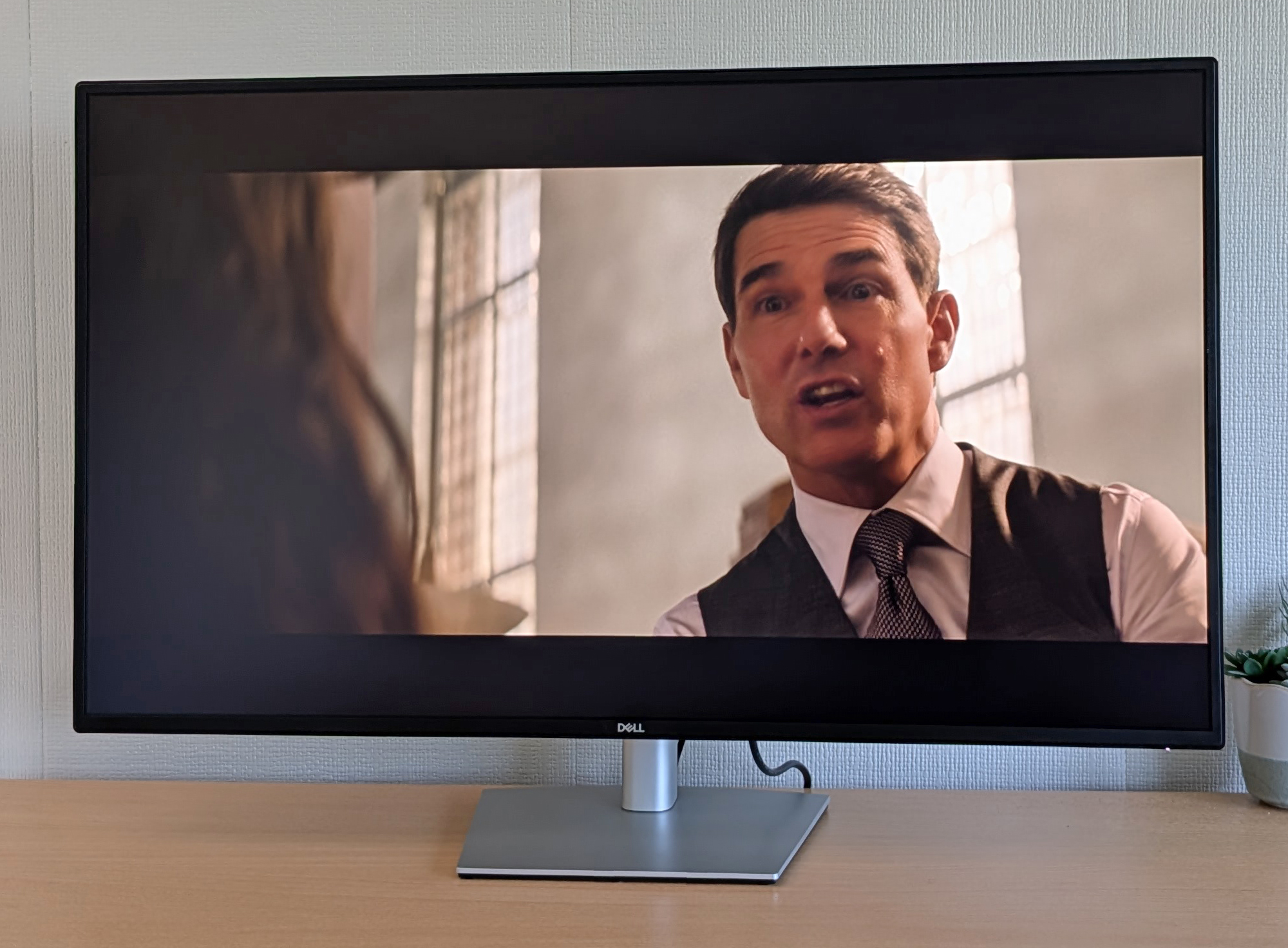 Dell UltraSharp U4323QE monitor from the front