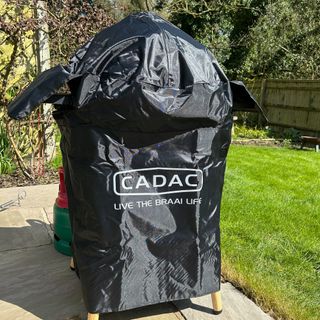 Gas Cadac BBQ with black cover on