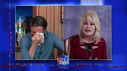 Stephen Colbert cries for Dolly Parton