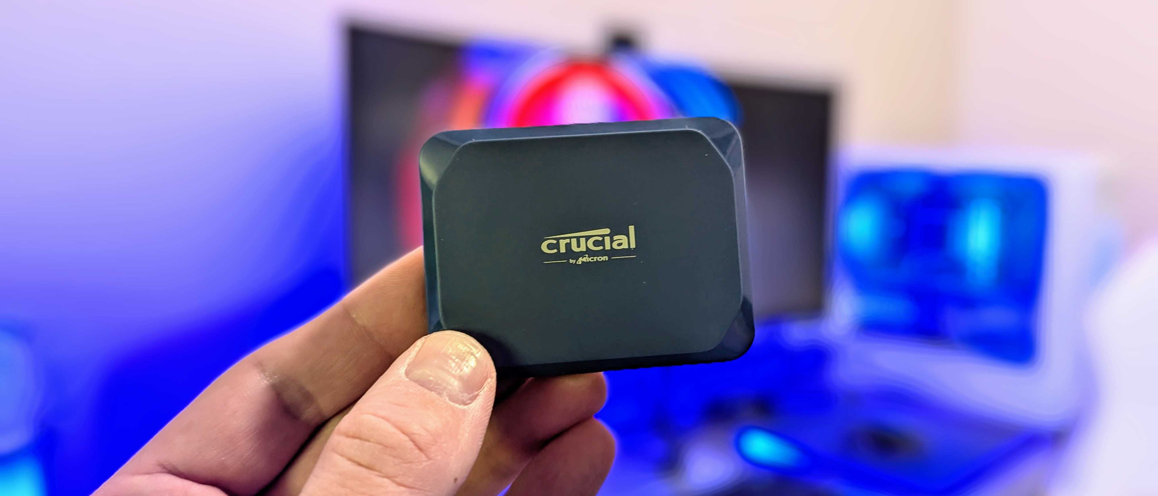 Image of the Crucial X10 Portable SSD.