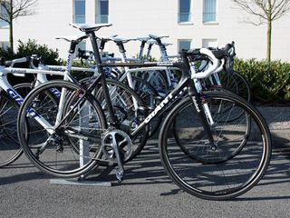 Former cyclo-cross world champion Lars Boom (Rabobank) went to his familiar roots, running a Giant TCX Advanced SL at this year's Paris-Roubaix.