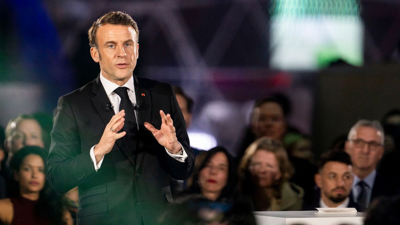 President Emmanuel Macron at the 2025 AI Summit