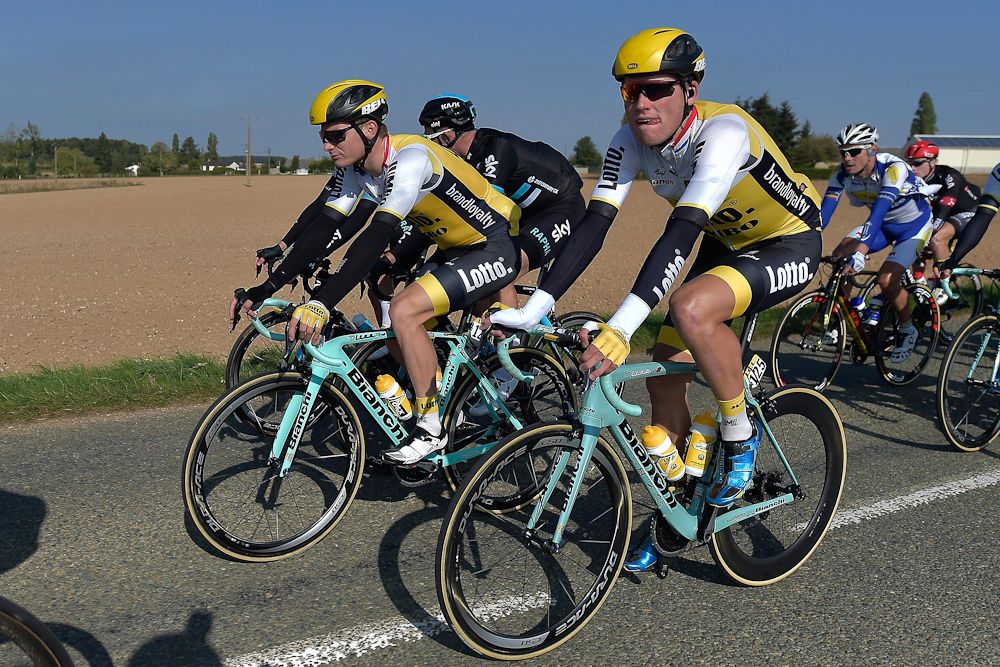 Mike Teunissen and Moreno Hofland from Team Lotto Nl - Jumbo