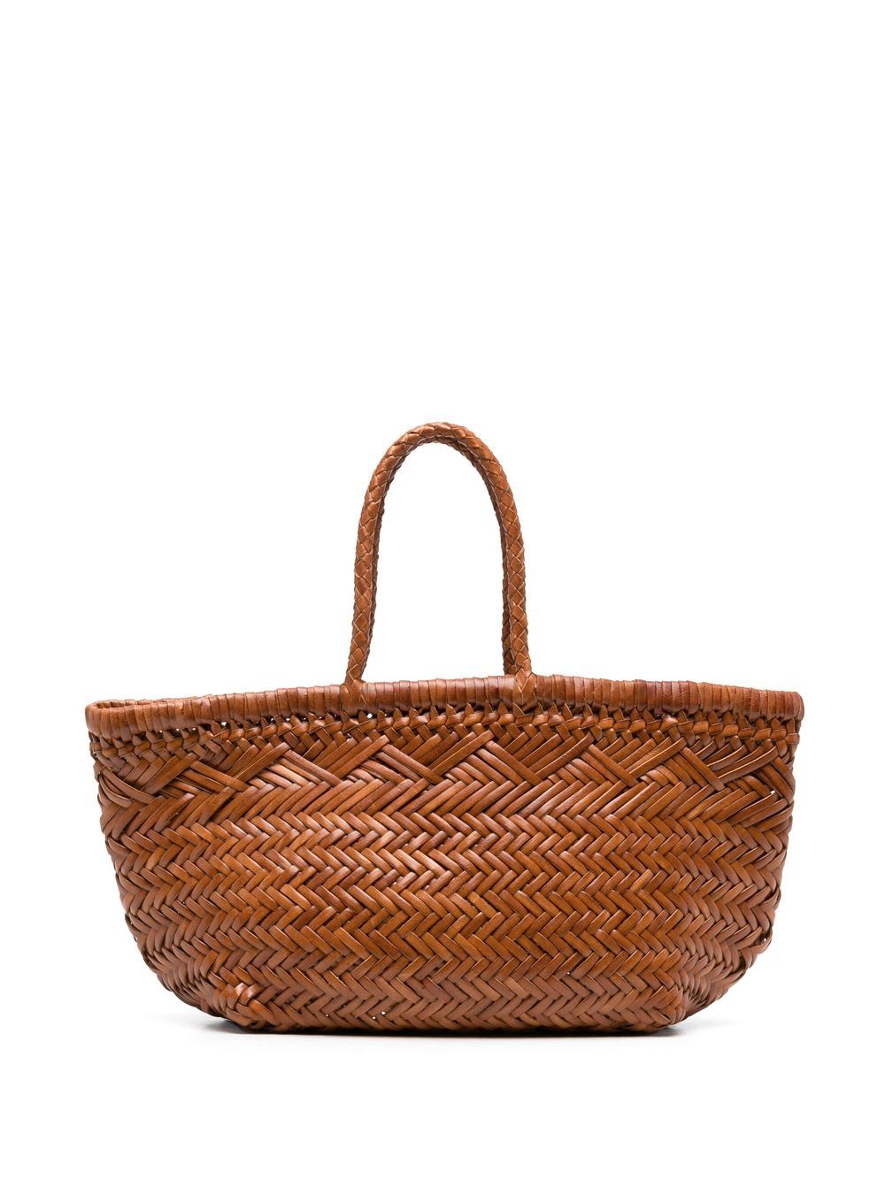 Triple Jump Woven Leather Tote Bag