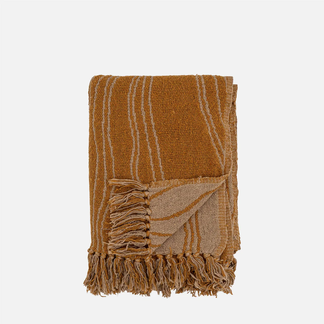 burnt orange throw blanket