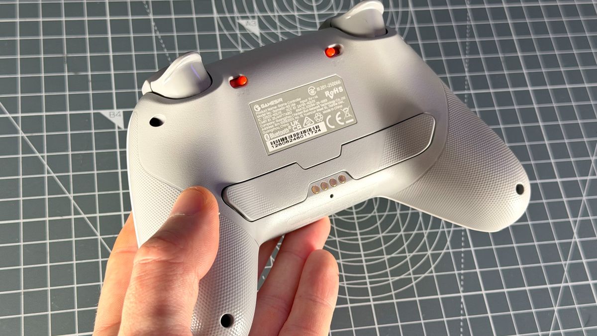 GameSir Nova Lite 2 controller in white colourway on a desk.