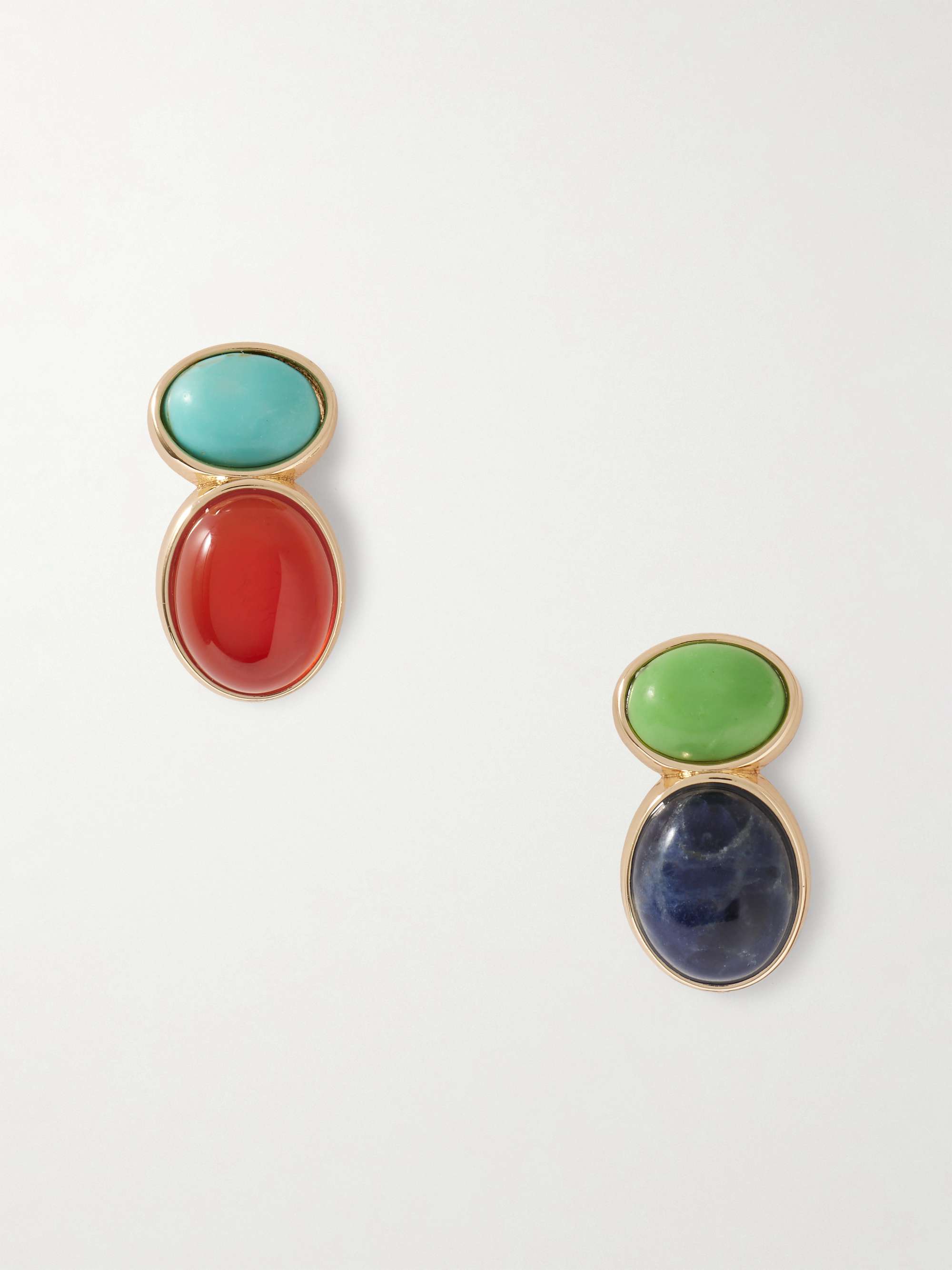Gold-Tone Multi-Stone Earrings
