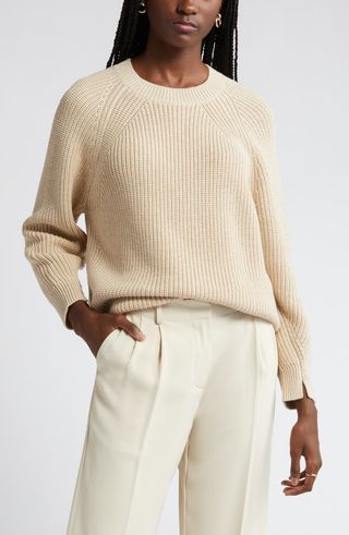 Organic Cotton & Merino Wool Rib Sweater