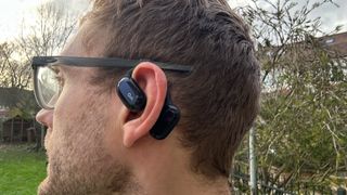 Oladance Open Headphones on man's head