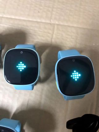 Leaked image of a blue kids' Fitbit smartwatch