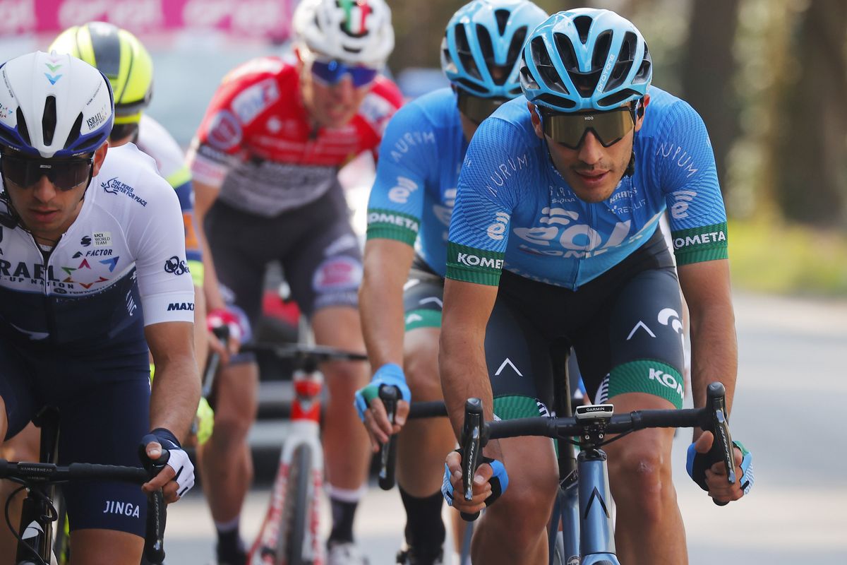 The Eolo team had two riders in the early break on stage 1 of Tirreno-Adriatico