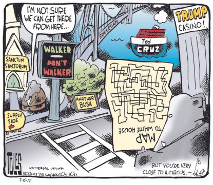 Political cartoon U.S. GOP 2016