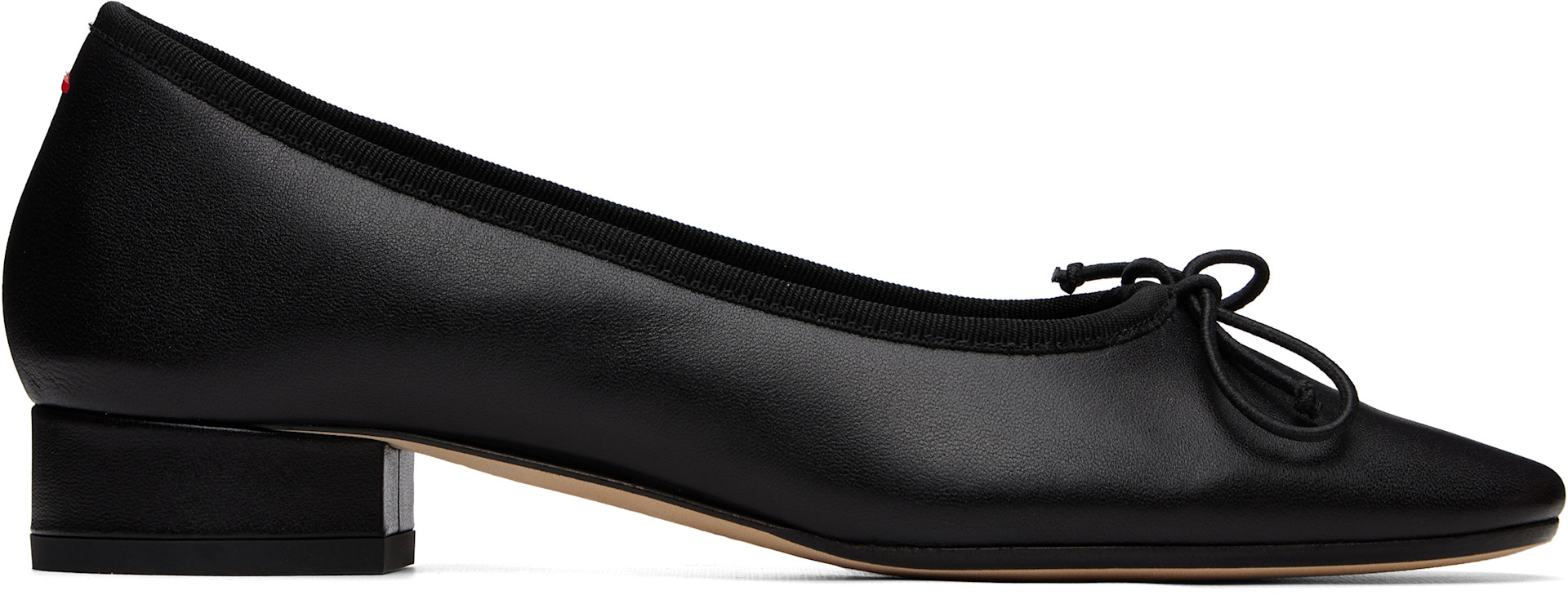 Black Onda Round-Toe Ballerina Flats