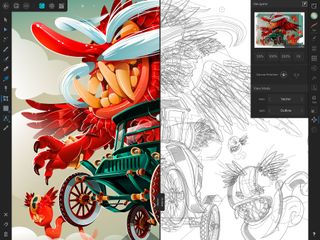 Affinity Designer for iPad takes you right through from sketch to completion