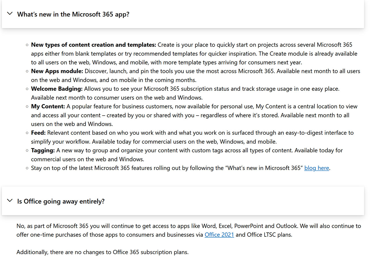 Umbenennung von Microsoft Office 365