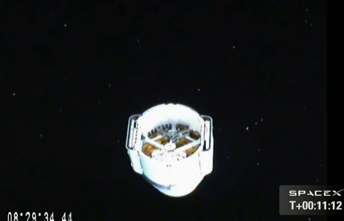 SpaceX Dragon Capsule CRS2 Separation