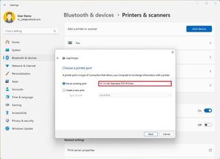 Connect local USB printer to Windows 11
